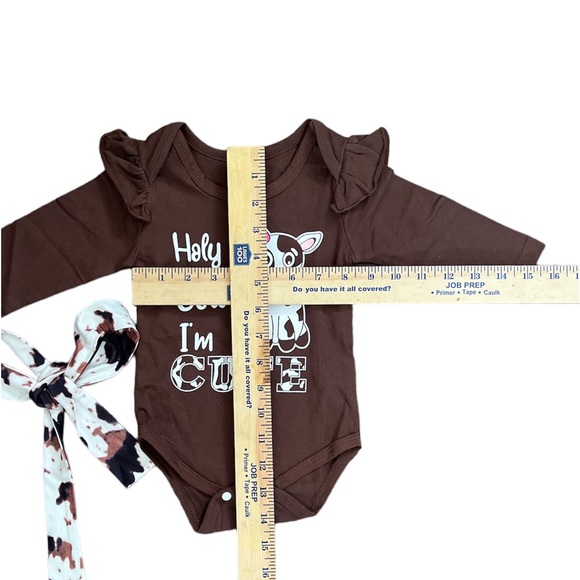 NWT Toddler 12-24 months Holly Cow I’m Cute 3 piece outfit - Picture 5 of 9